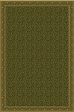 Пушистый круглый ковер в кабинет или бильярдную 1-03 зеленый