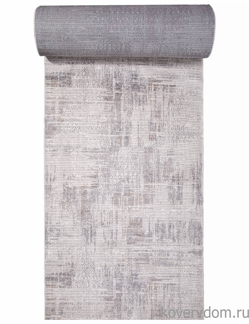 Ковровая Дорожка ALANYA 22403A WHITE / GREY SHR Ковровая Дорожка ALANYA 22403A WHITE / GREY SHR