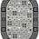 Ковер SILVER D117 GRAY Овал
