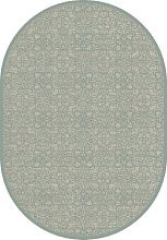 Рельефный ковер в гостиную серый из вискозы GENOVA R 38036 6555 90 ОВАЛ