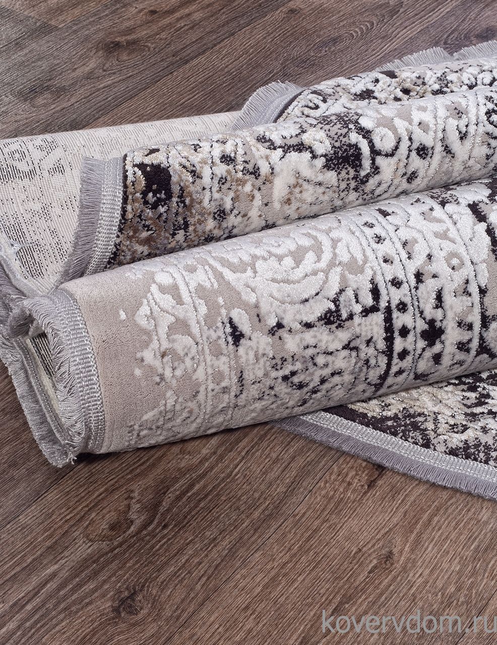 Ковер ROXANNE 17102 L.GREY / D.GREY Овал Ковер ROXANNE 17102 L.GREY / D.GREY Овал