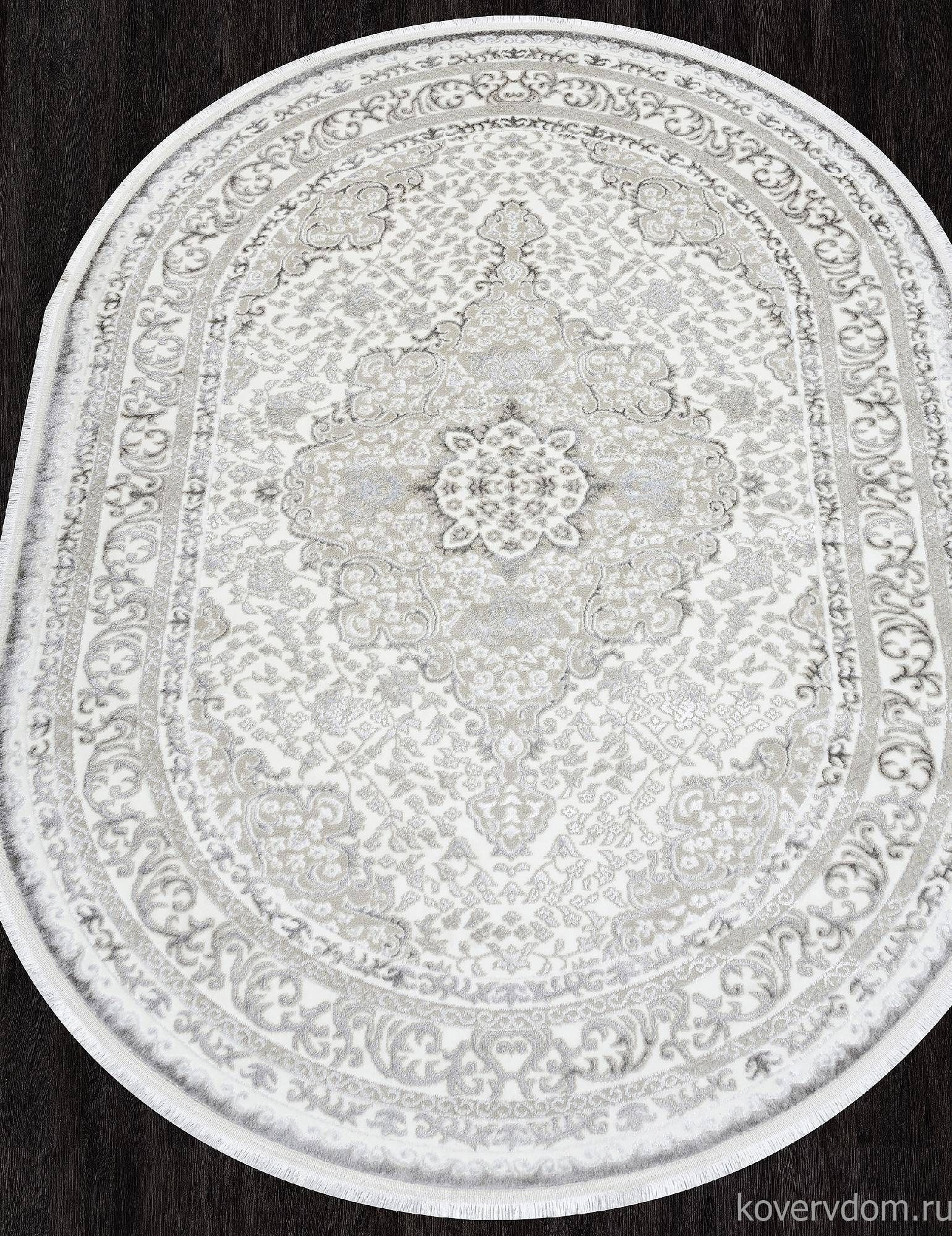 Ковер ALFANI Q011A GREY FDY / CREAM SHRINK Овал