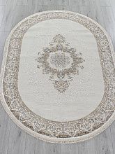 Ковер из Турции бежевый MOSSO 27236A CREAM / NAVY Овал
