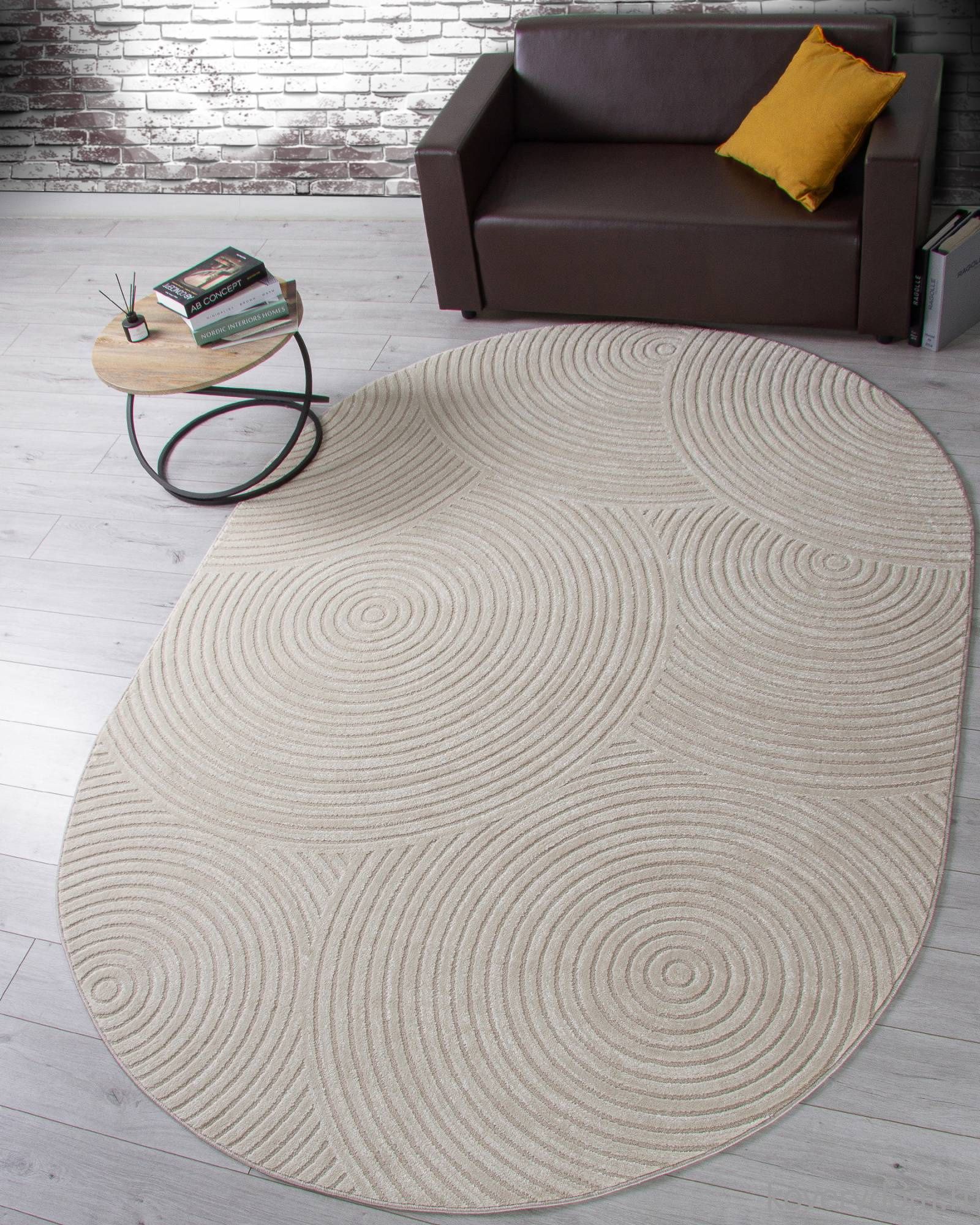 Ковер DIOS-A F410 LIGHT CREAM Овал