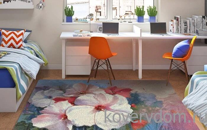 Шерстяной ковер Hunnu R Цветы 6A2362 165