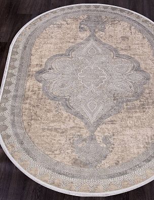 Ковер BIBLOS 9308 BEIGE / GREY Овал