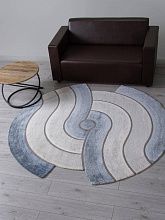 Ковер SAFIR 00836T GREY / BLUE Круг