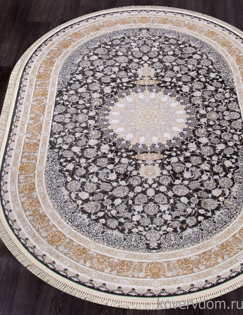 Ковер FARSI 1200 G142 DARK GRAY Овал