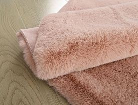 Круглый ковер в спальню из искусственного меха RABBIT PREMIUM MS1000 PINK Круг