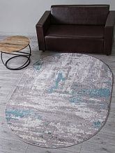 Ковер в гостиную бирюзовый PALERMO F279 GRAY Овал
