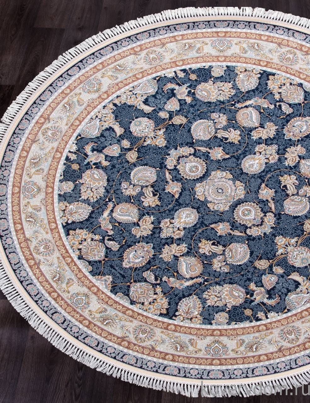 Ковер FARSI 1500 G136 DARK BLUE Круг Ковер FARSI 1500 G136 DARK BLUE Круг