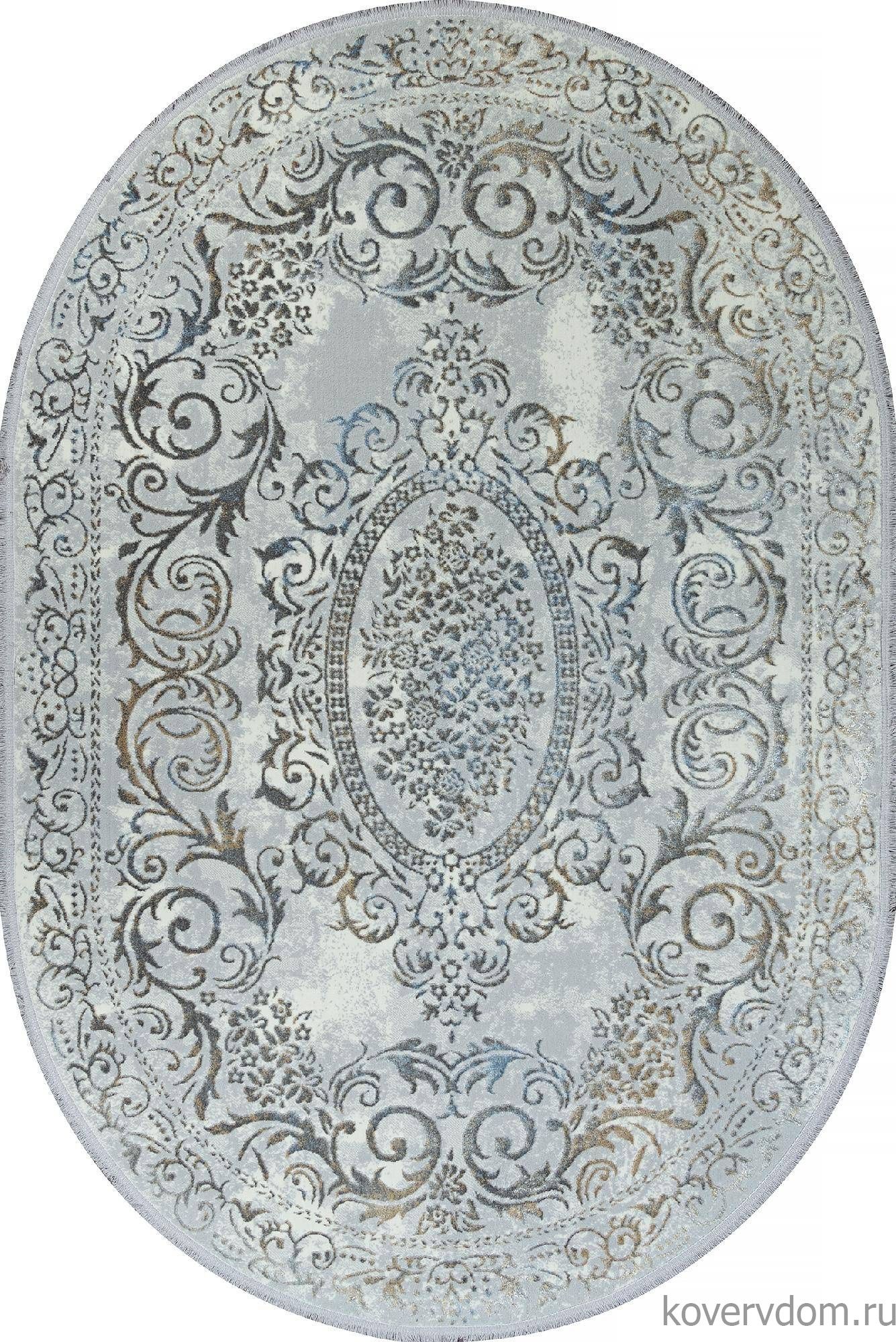 Ковер SAHARA-A 00766A GREY HB / L.BLUE FDY Овал Ковер SAHARA-A 00766A GREY HB / L.BLUE FDY Овал