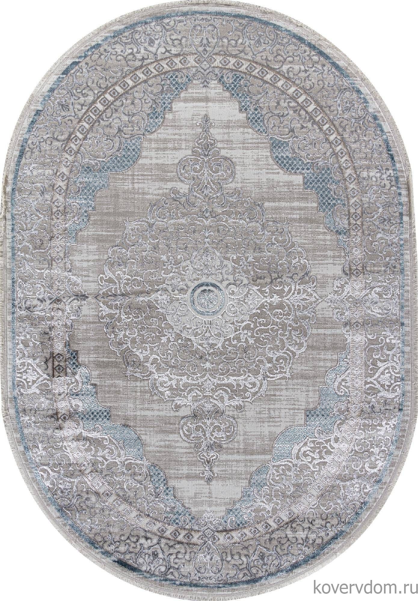Ковер EFSAN L279A CREAM SHRINK / BLUE FDY Овал Ковер EFSAN L279A CREAM SHRINK / BLUE FDY Овал