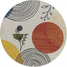 Круглый ковер RIO-A F234 GRAY-BLUE Круг