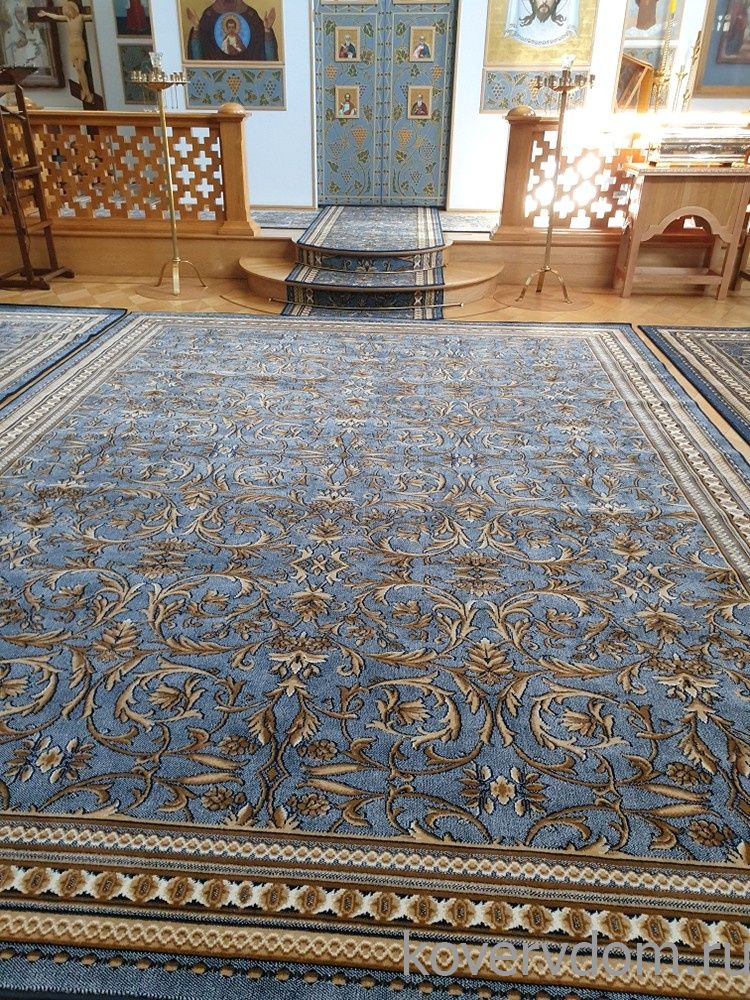 Ковровая композиция в храм 39-38 сине-голубая