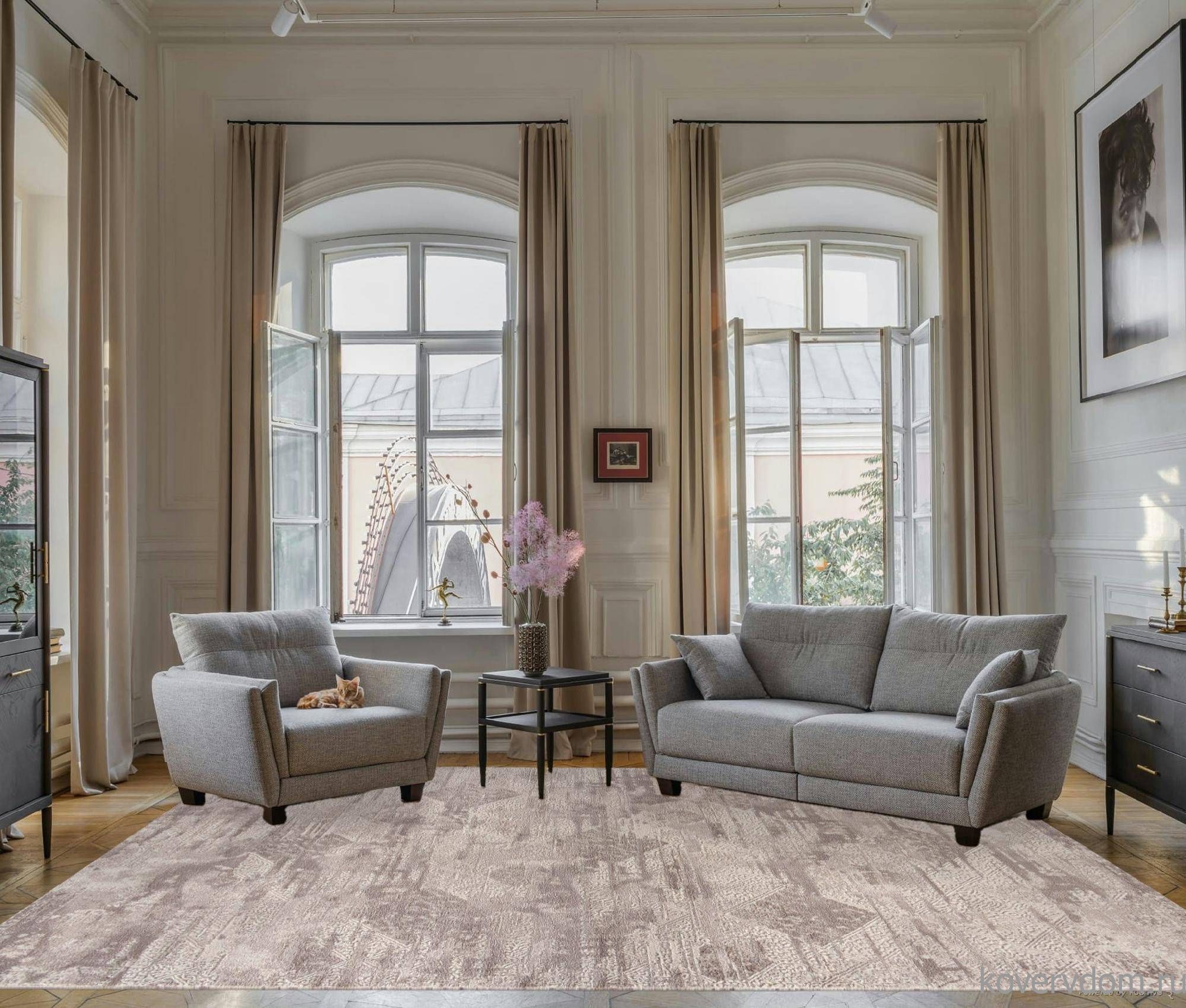 Ковер BRAND O2118 680 CREAM / BROWN Ковер BRAND O2118 680 CREAM / BROWN