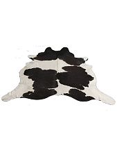 Ковер из шкуры белый из натуральной коровьей шкуры KRS014 BLACK