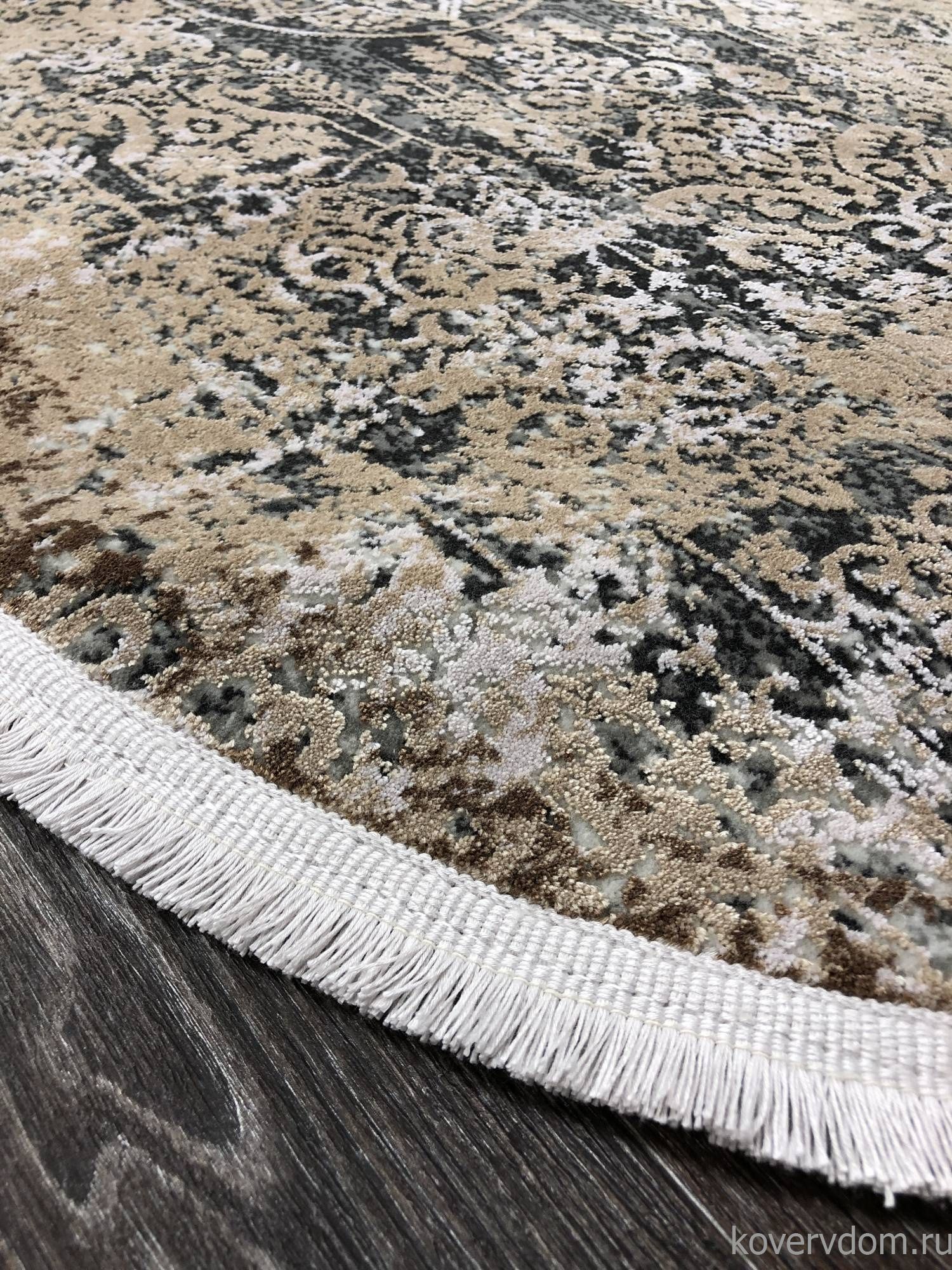 Ковер DOKU 9338B GREY / BROWN Овал