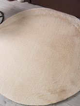 Ковер с длинным ворсом бежевый RABBIT LUXE PX2001 L.BEIGE Круг