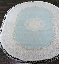 Однотонный ковер HUNKAR 07908A BLUE / BLUE Овал