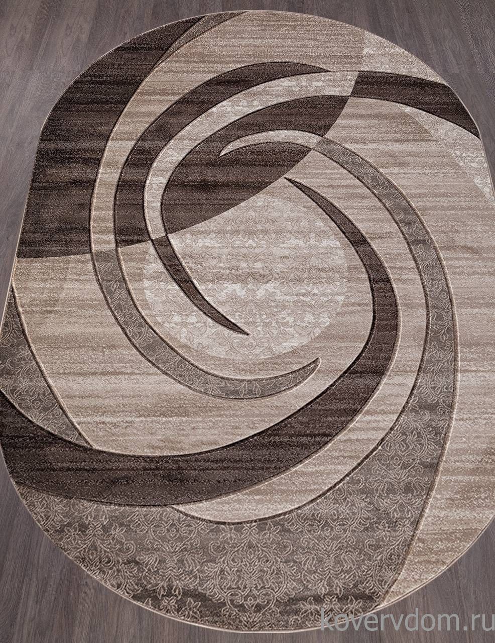 Ковер MEGA CARVING D264 BEIGE Овал