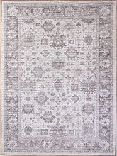 Ковер серый низковорсовый нескользящий LAVIN-A AB809A BEIGE